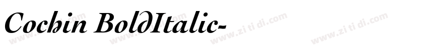 Cochin BoldItalic字体转换